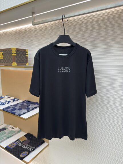 Maison Margiela label printed short sleeved shirt