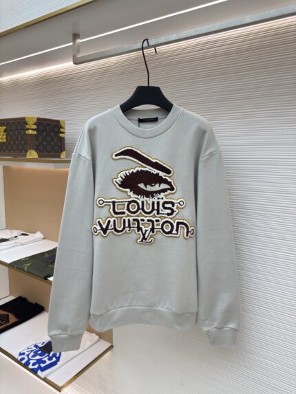 LOUIS VUITTON Knitted Embroidery Eye catching Hoodie