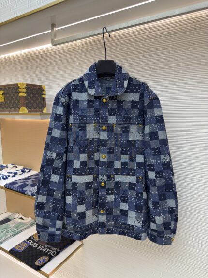 LOUIS VUITTON X Nigo collaboration checkerboard workwear waist jacket jacket