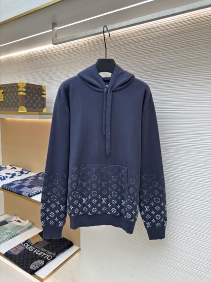 LOUIS VUITTON Gradient Oldflower Woolen Hoodie
