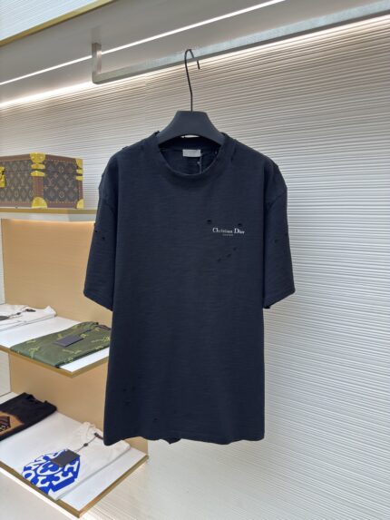 Dior perforated letter printed T-shirt