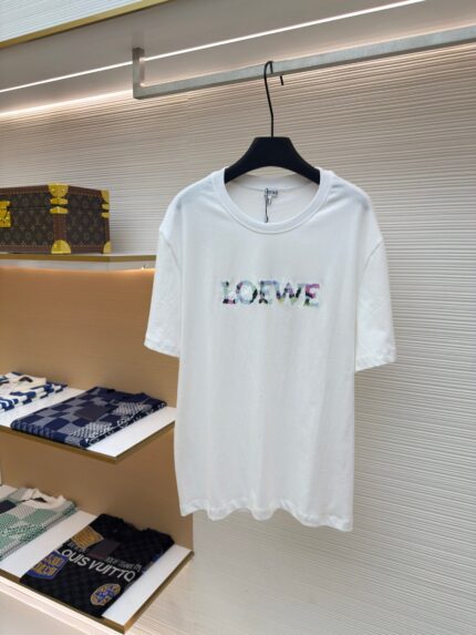LOEWE Calligraphy Embroidered Short Sleeve