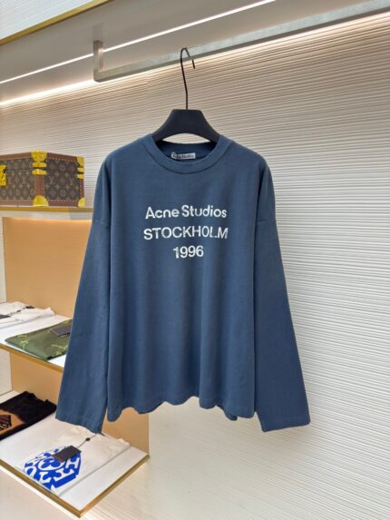 Acne Studios 1966 mud-dyed washed distressed long-sleeves