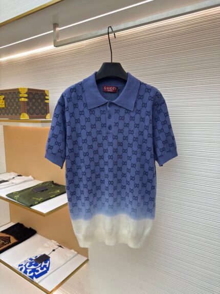 Gucci Drape-dyed jacquard POLO shirt