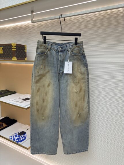 Acne Studios 2023M Dirty Loose Wide Leg Jeans
