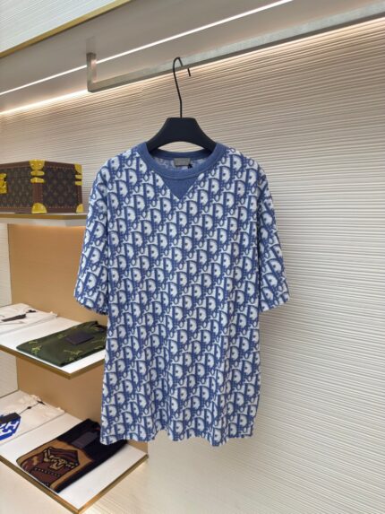 Dior two-tone towel jacquard T-shirt