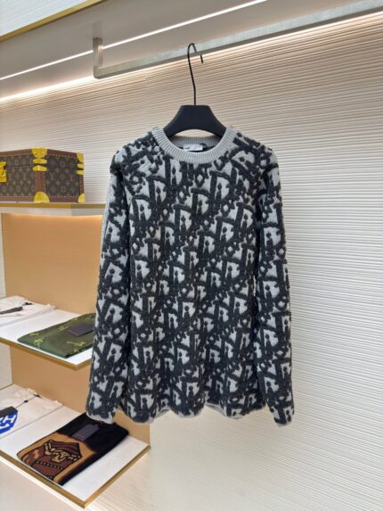 Dior Oblique jacquard sweater coat