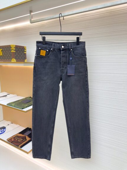 Louis Vuitton patch lettering jeans