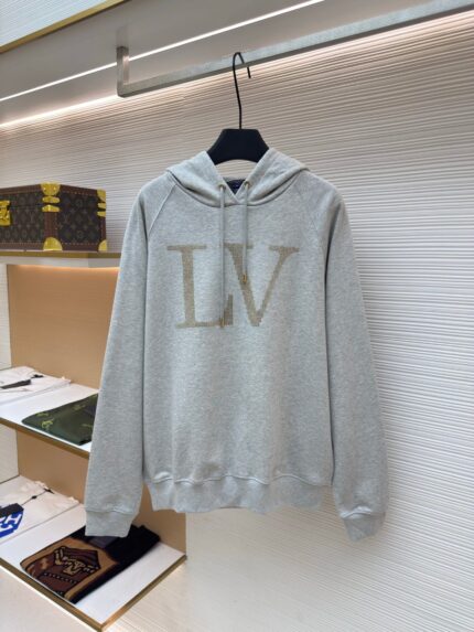 Louis Vuitton diamond lettering hooded sweatshirt