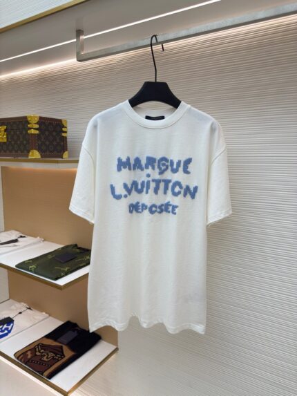 Louis Vuitton printed knitted crew neck T-shirt