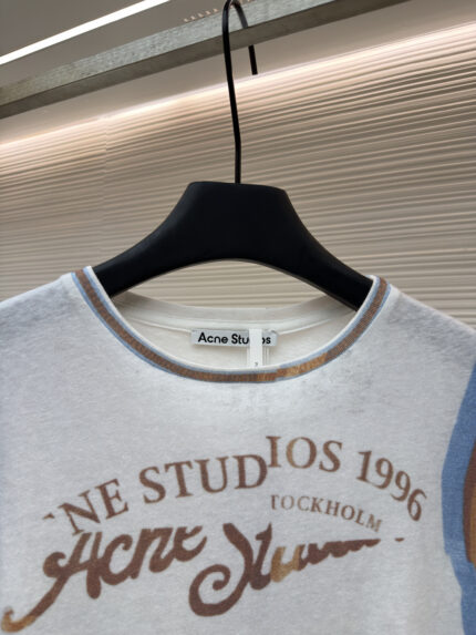 Acne Studios Illusion Print Short-Sleeve Top [Women's]