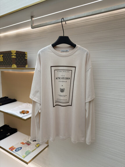 Acne Studios "Letter Collection" Faux Layered Long-Sleeve Top