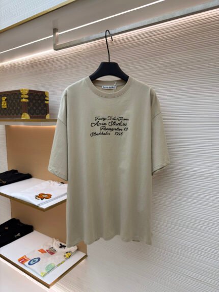 Acne Studios Flocked Logo Short-Sleeve T-Shirt