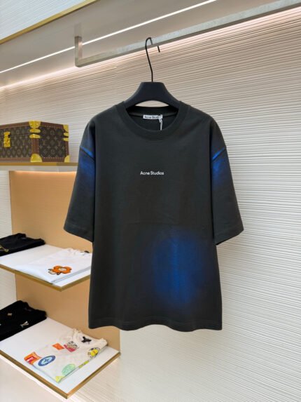 Acne Studios Gradient Foil-Print Logo Short-Sleeve T-Shirt