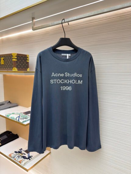 Acne Studios 1966 Mud-Dyed, Washed, and Distressed Long-Sleeve Top
