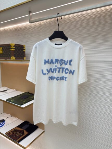 LOUIS VUITTON Printed Knit Crew Neck T-Shirt