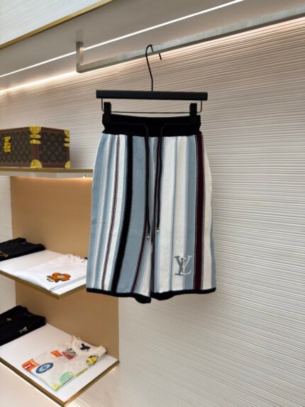 LOUIS VUITTON striped crochet shorts