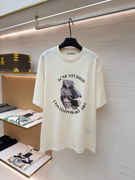 Acne Studios Pattern Art Distressed Short-Sleeve