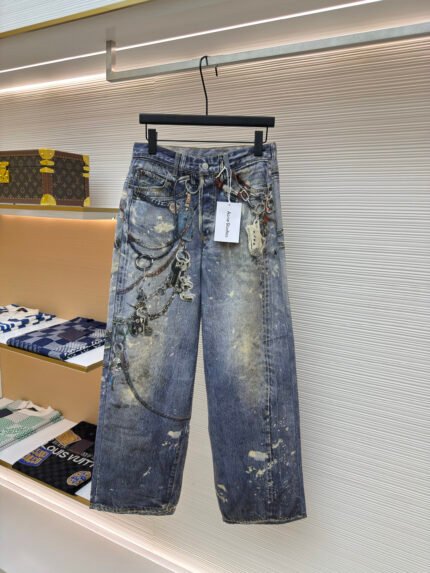 Acne Studios 3D Optical Transformation Retro Print Jeans
