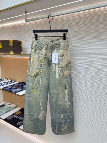 Acne Studios 25SS Lace Denim Jeans