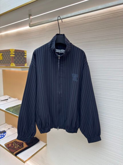 Acne Studios Bow-Detail Striped Jacket