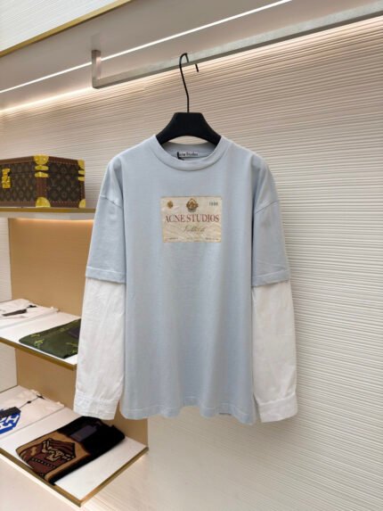 Acne Studios Coin-and-Letter Faux Layered Long-Sleeve Top