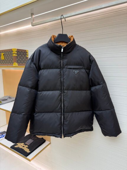 Prada Logo-Embellished Stand-Collar Down Jacket