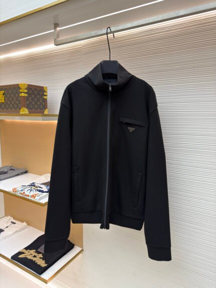 Prada Triangle Logo Zip Jacket