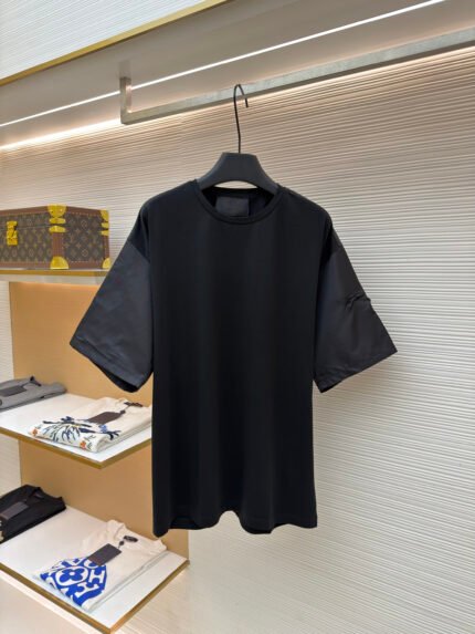 Prada Short-Sleeve Shirt with Triangle Logo-Embellished Pocket
