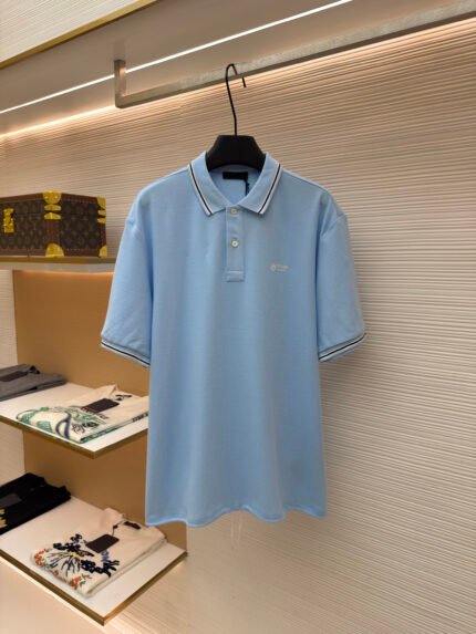 Prada Logo-Embroidered Drawstring Polo Shirt