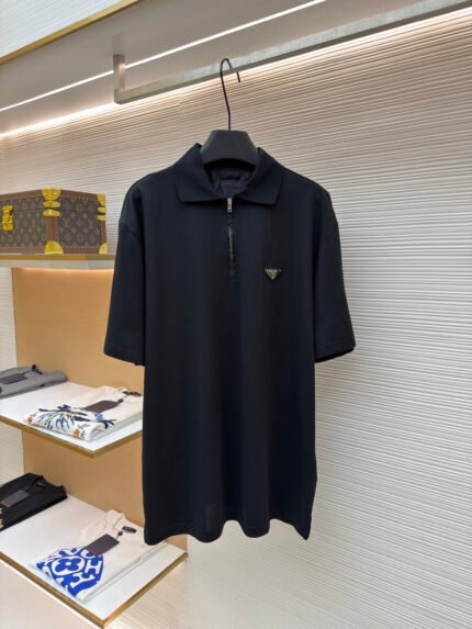 Prada Triangle Logo Polo Shirt