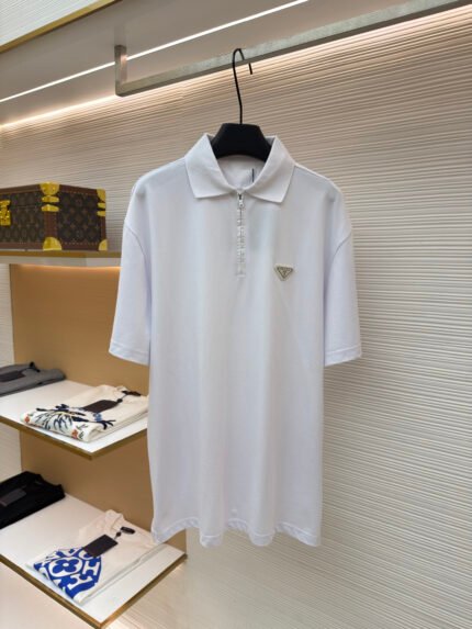 Prada Triangle Logo Polo Shirt