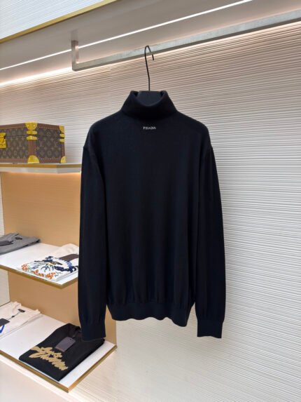 Prada Jacquard Turtleneck Sweater