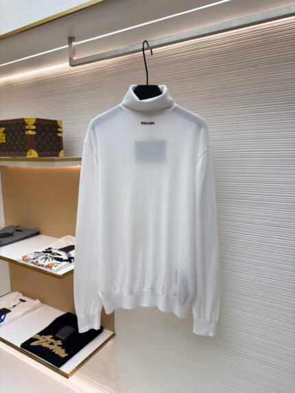 Prada Jacquard Turtleneck Sweater