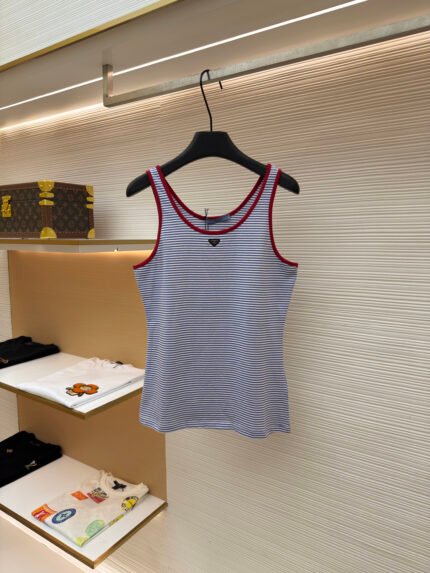 Prada Striped Cotton Vest [Women's]