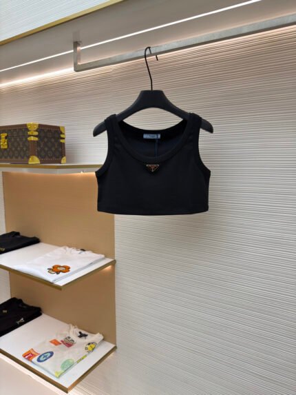 Prada Triangle Logo Cropped Vest [Women's]
