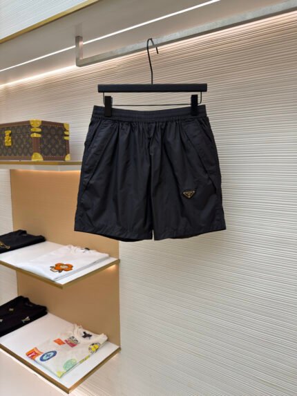 Prada Triangle Logo Nylon Shorts