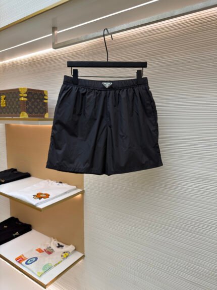 Prada Triangle Logo Nylon Shorts
