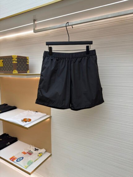 Prada Re-Nylon Triangle Logo Zip Shorts
