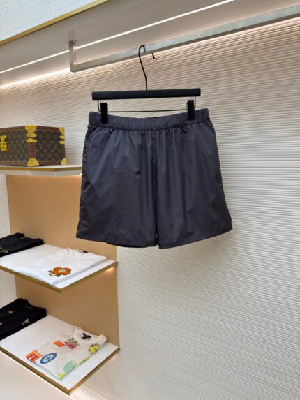 Prada Re-Nylon Triangle Logo Zip Shorts