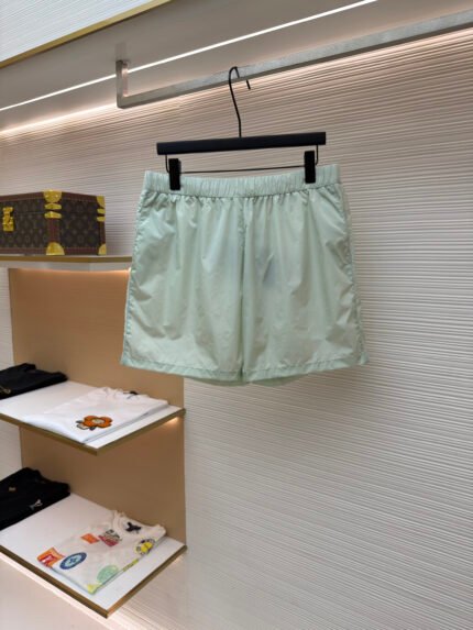 Prada Re-Nylon Triangle Logo Zip Shorts