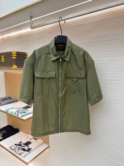 Prada Minimalist Re-Nylon Short-Sleeve Shirt