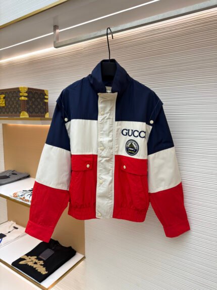 Gucci Faux Two-Piece Color-Block Trench Coat