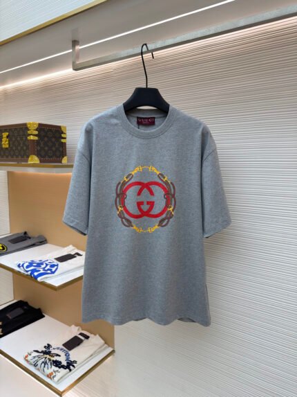 Gucci Web Stripe Crewneck Short-Sleeve Top