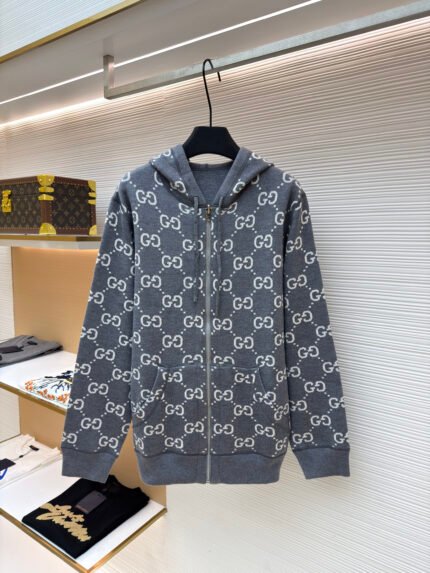 Gucci Reversible GG Wool Hooded Jacket