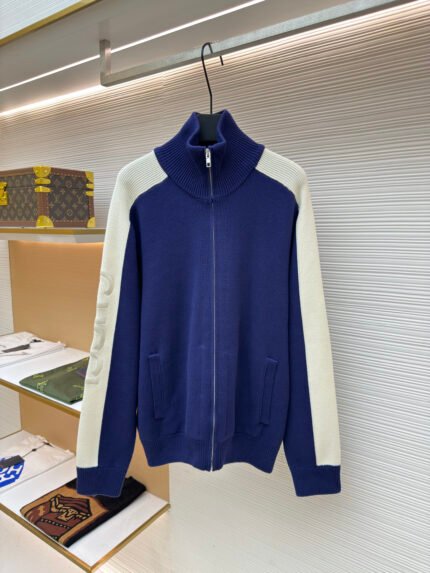 Gucci Embroidered and Paneled Knit Zip Jacket