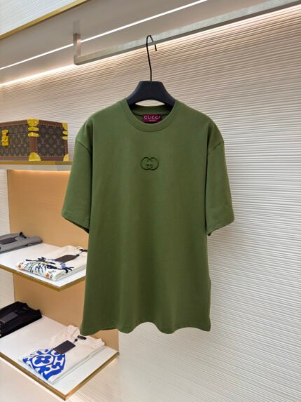 Gucci Double G Embroidered Crewneck Short-Sleeve T-Shirt