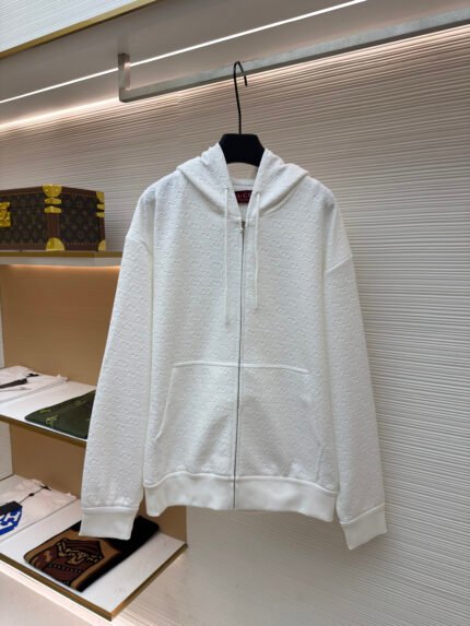 Gucci All-Over Colorful Lettering Jacquard Zip Jacket