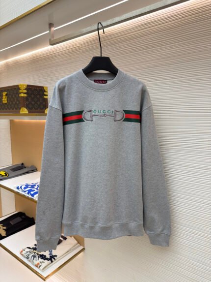 Gucci Interlocking G Embroidered Crewneck Sweatshirt