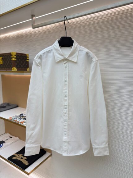 Gucci Crest-Embroidered Denim Shirt